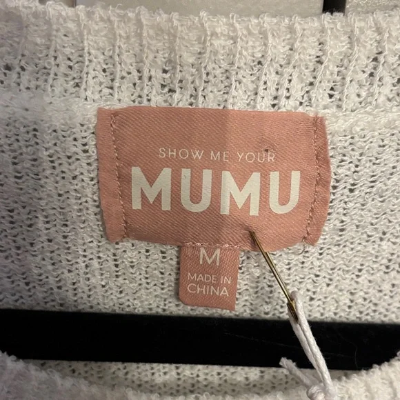NWT Show Me Your MuMu White Margarita Graphic Sweater M - Picture 3 of 6